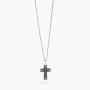 KIDULT - COLLEZIONE STYLE 01 - COLLANA DA UOMO CON CROCE NERA