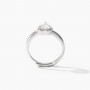 MABINA - COLLEZIONE LOVE AFFAIR - ANELLO REGOLABILE CON ZIRCONE SOLITARIO A CUORE