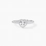 MABINA - COLLEZIONE LOVE AFFAIR - ANELLO REGOLABILE CON ZIRCONE SOLITARIO A CUORE
