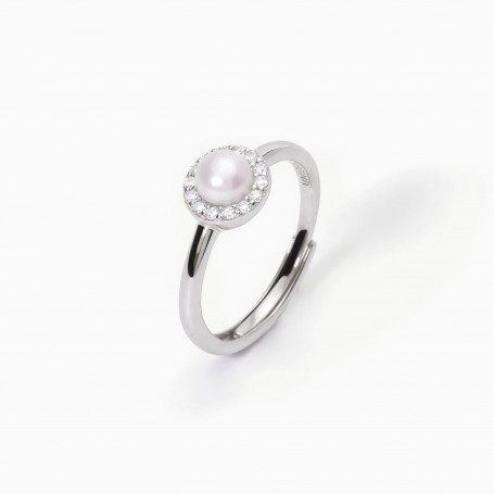 MABINA - COLLEZIONE MILANESIENNE - ANELLO CON PERLA