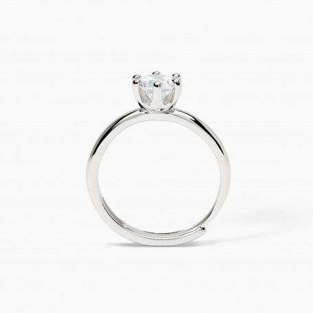 MABINA - COLLEZIONE SOLITAIRE - ANELLO IN ARGENTO CON ZIRCONE