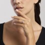 MABINA - COLLEZIONE SOLITAIRE - ANELLO IN ARGENTO RODIATO CON ZIRCONE