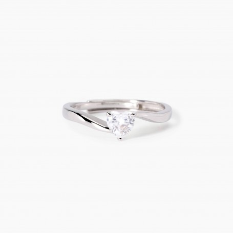 MABINA - COLLEZIONE BEATO TRA LE DONNE - ANELLO IN ARGENTO CON ZIRCONE CUORE