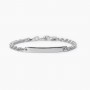 MABINA - COLLEZIONE FIRST - BRACCIALE CON CATENA ROLO' E PIASTRA