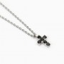 MABINA - COLLEZIONE MYSTICAL - COLLANA UOMO IN ARGENTO CON CROCE