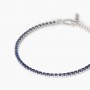 MABINA - COLLEZIONE MINI TENNIS - BRACCIALE TENNIS UOMO CON ZAFFIRI SINTETICI