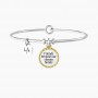 KIDULT - COLLEZIONE AMICI - BRACCIALE RIGIDO PER AMICA CON CIONDOLO ROTONDO