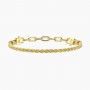 KIDULT - COLLEZIONE HOLIDAY - BRACCIALE COMPONIBILE DORATO CON CATENA CORDA