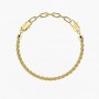 KIDULT - COLLEZIONE HOLIDAY - BRACCIALE COMPONIBILE DORATO CON CATENA CORDA