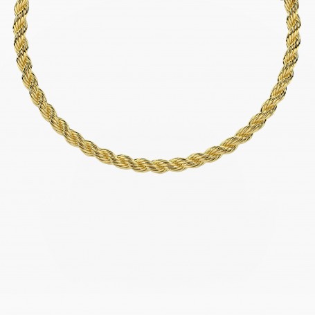 KIDULT - COLLEZIONE HOLIDAY - BRACCIALE COMPONIBILE DORATO CON CATENA CORDA