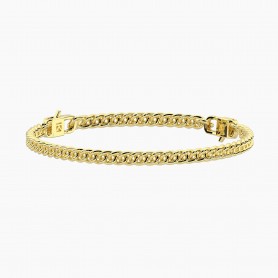 KIDULT - COLLEZIONE HIP HOP - BRACCIALE COMPONIBILE DORATO CON CATENA GROUMETTE