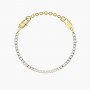 KIDULT - COLLEZIONE MILLELUCI - BRACCIALE TENNIS COMPONIBILE IN ACCIAIO DORATO