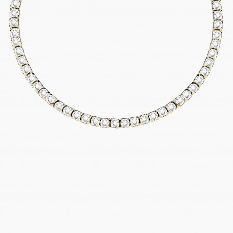 KIDULT - COLLEZIONE MILLELUCI - BRACCIALE TENNIS COMPONIBILE IN ACCIAIO DORATO