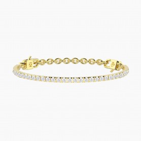 KIDULT - COLLEZIONE MILLELUCI - BRACCIALE TENNIS COMPONIBILE IN ACCIAIO DORATO