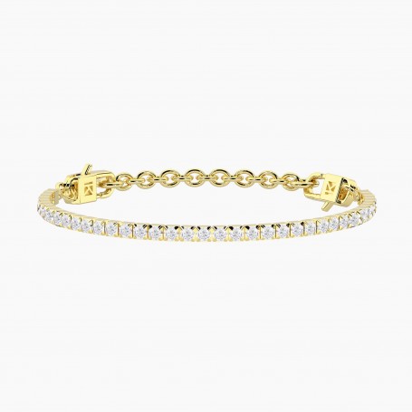 KIDULT - COLLEZIONE MILLELUCI - BRACCIALE TENNIS COMPONIBILE IN ACCIAIO DORATO