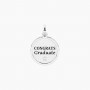 KIDULT - COLLEZIONE GRADUATE - CIONDOLO TONDO CON FRASE LAUREA E CRISTALLO