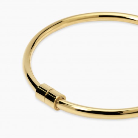 KIDULT - COLLEZIONE STYLE 56 - BRACCIALE BANGLE IN ACCIAIO DORATO