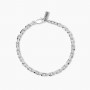 KIDULT - COLLEZIONE STYLE 05 - BRACCIALE UOMO REGOLABILE CON CATENA IN ACCIAIO ARGENTATO