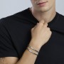 KIDULT - COLLEZIONE STYLE 21 - BRACCIALE UOMO IN ACCIAIO CON PIASTRINA E INSERTI CERAMICA