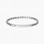 KIDULT - COLLEZIONE STYLE 21 - BRACCIALE UOMO IN ACCIAIO CON PIASTRINA E INSERTI CERAMICA