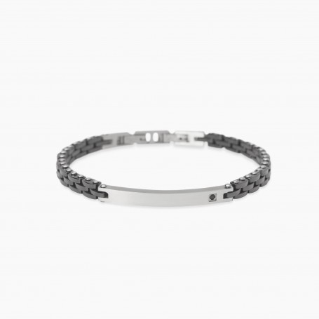 KIDULT - COLLEZIONE STYLE 22 - BRACCIALE IN CERAMICA CON PIASTRA CENTRALE