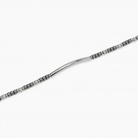 KIDULT - COLLEZIONE STYLE 23 - BRACCIALE IN ACCIAIO E EMATITE