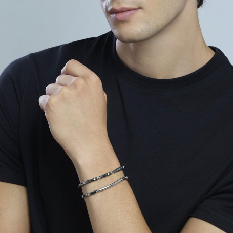 KIDULT - COLLEZIONE STYLE 23 - BRACCIALE IN ACCIAIO E EMATITE