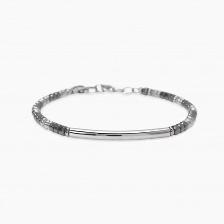 KIDULT - COLLEZIONE STYLE 23 - BRACCIALE IN ACCIAIO E EMATITE
