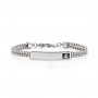 AMEN - BRACCIALE IN ACCIAIO LUCIDO CON TARGHETTA CENTRALE ANCORA