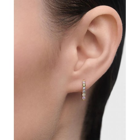 PDPAOLA - ORECCHINI A CERCHIO MULTICOLOR ODA