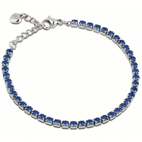 OPS - COLLEZIONE GLIMMER - BRACCIALE TENNIS CON PIETRE BLU CAPRI