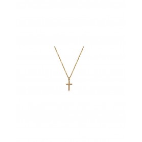 OPS - COLLANA HOLY CON PENDENTE A CROCE IN ACCIAIO E ZIRCONI