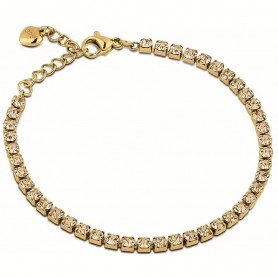 OPS - COLLEZIONE GLIMMER - BRACCIALE TENNIS CON PIETRE CARAMELLO