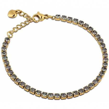 OPS - COLLEZIONE GLIMMER - BRACCIALE TENNIS CON PIETRE NERE