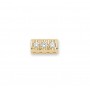 ELEMENTS - CHARM BARRETA CON 3 DIAMANTI IN ORO GIALLO