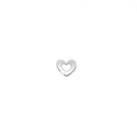 ELEMENTS - CHARM CUORE VUOTO IN ORO BIANCO