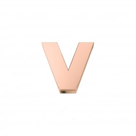 ELEMENTS - CHARM LETTERA V IN ORO ROSA
