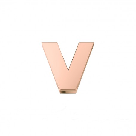 ELEMENTS - CHARM LETTERA V IN ORO ROSA