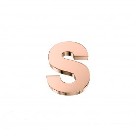 ELEMENTS - CHARM LETTERA S IN ORO ROSA