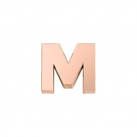 ELEMENTS - CHARM LETTERA M IN ORO ROSA