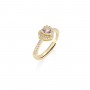 AMEN - ANELLO DOLCE CUORE ROSA MORGANITE REGOLABILE
