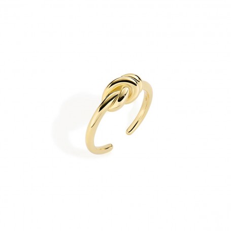 AMEN - ANELLO NODO D'AMORE IN OTTONE DORATO