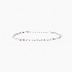 MABINA - COLLEZIONE MINI TENNIS - BRACCIALE TENNIS IN ARGENTO CON ZIRCONI