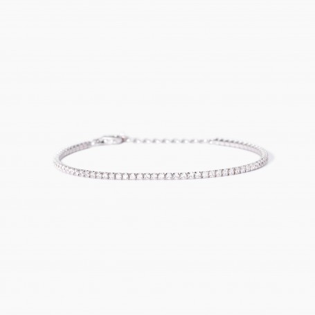 MABINA - COLLEZIONE MINI TENNIS - BRACCIALE TENNIS IN ARGENTO CON ZIRCONI