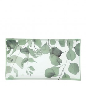 HERVIT - COLLEZIONE BOTANIC - PIATTO VETRO BOTANIC VERDE