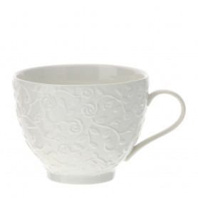 HERVIT - TAZZA COLAZIONE IN PORCELLANA BIANCA