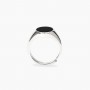 MABINA - COLLEZIONE KINGSTONE - ANELLO OVALE IN ARGENTO E ONICE