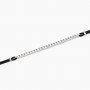 MABINA - COLLEZIONE MIDNIGHT - BRACCIALE CON CORDINO E TENNIS DI ZIRCONI BIANCHI