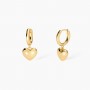 MABINA - COLLEZIONE FEELING - ORECCHINI PLACCATI ORO CON PENDENTE CUORE
