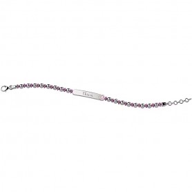 NANÀN - BRACCIALE BOLAS CON NODINI, PERLINE E TARGHETTA